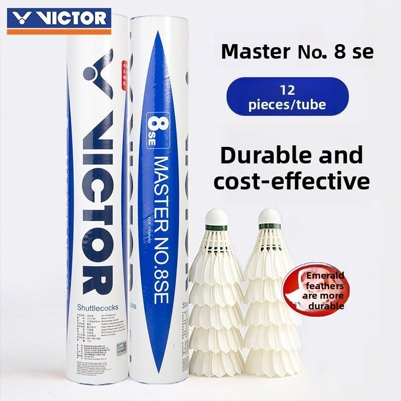 Victor Shuttlecock Feather - VICTOR Master 8 Professionelle Badminton-Federbälle 12