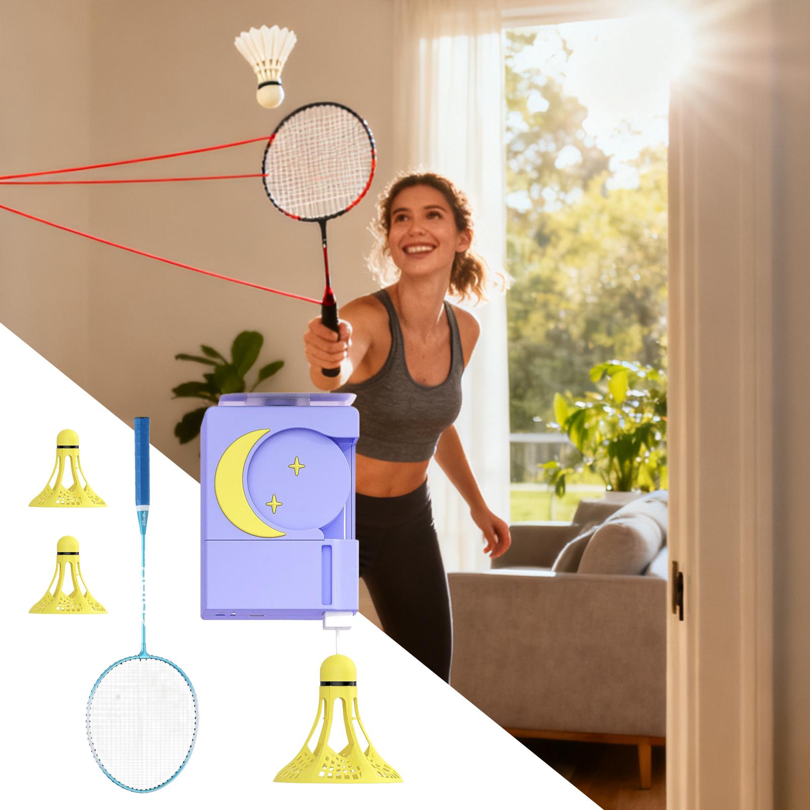 Badminton Youth - Rebound selbstklebender ferngesteuerter Badminton-Übungs-Badminton-Trainer mit elastischer