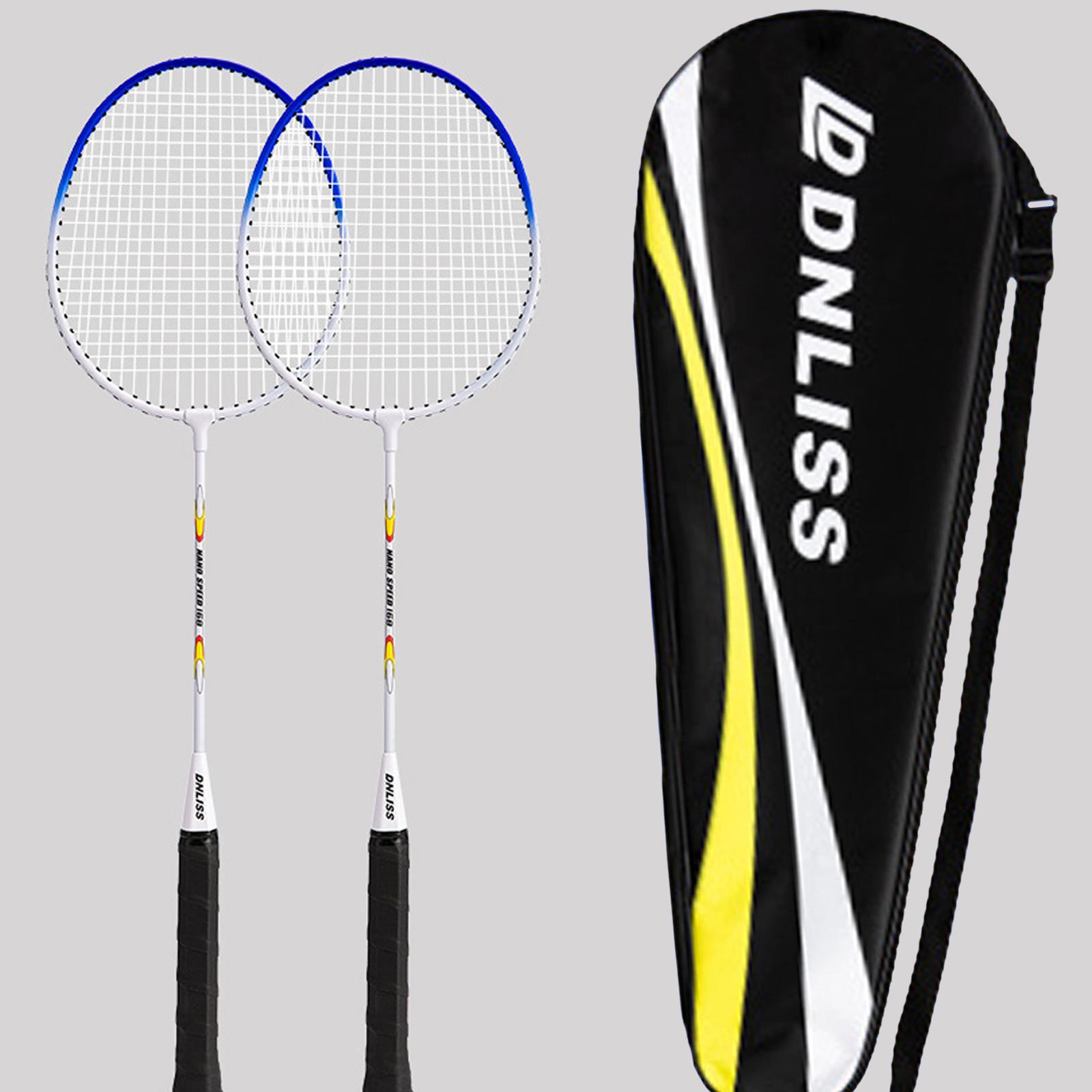 Badminton Youth - Badmintonschläger aus Eisenlegierung, langlebiges Doppelschläger-Set für