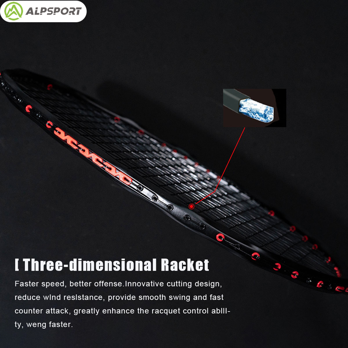 Alpsport MH-V5 5U 75g Gewellt  – Badminton Bwf Bewertung und Preis